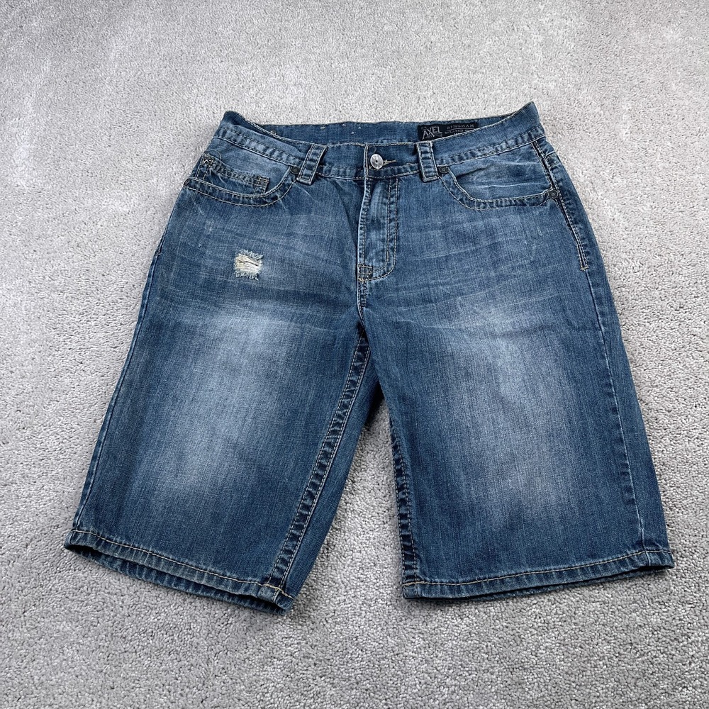 TK Axel Shorts Mens‎ 32 Blue Bingham Relaxed Baggy Distressed Denim Dad Jorts
